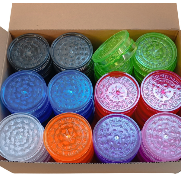 Plastikmühle Amsterdam Plastikgrinder Acryl ø 60mm  2teilig Grinder